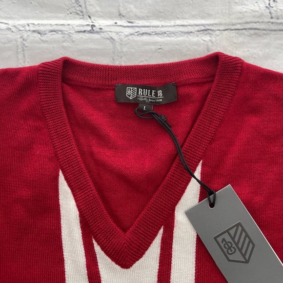 Rule 18 Men's V-Neck Sweater - Picture 5 of 9